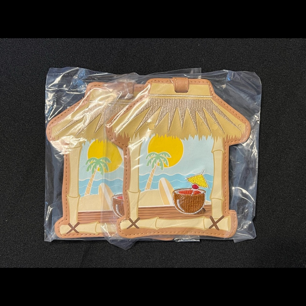Tiki Hut Luggage Tags